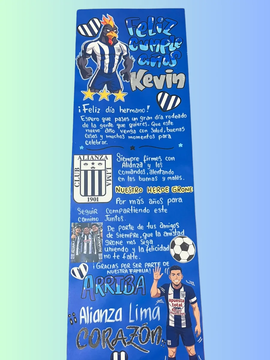Cartel de cumpleaños · Hincha de Alianza Lima