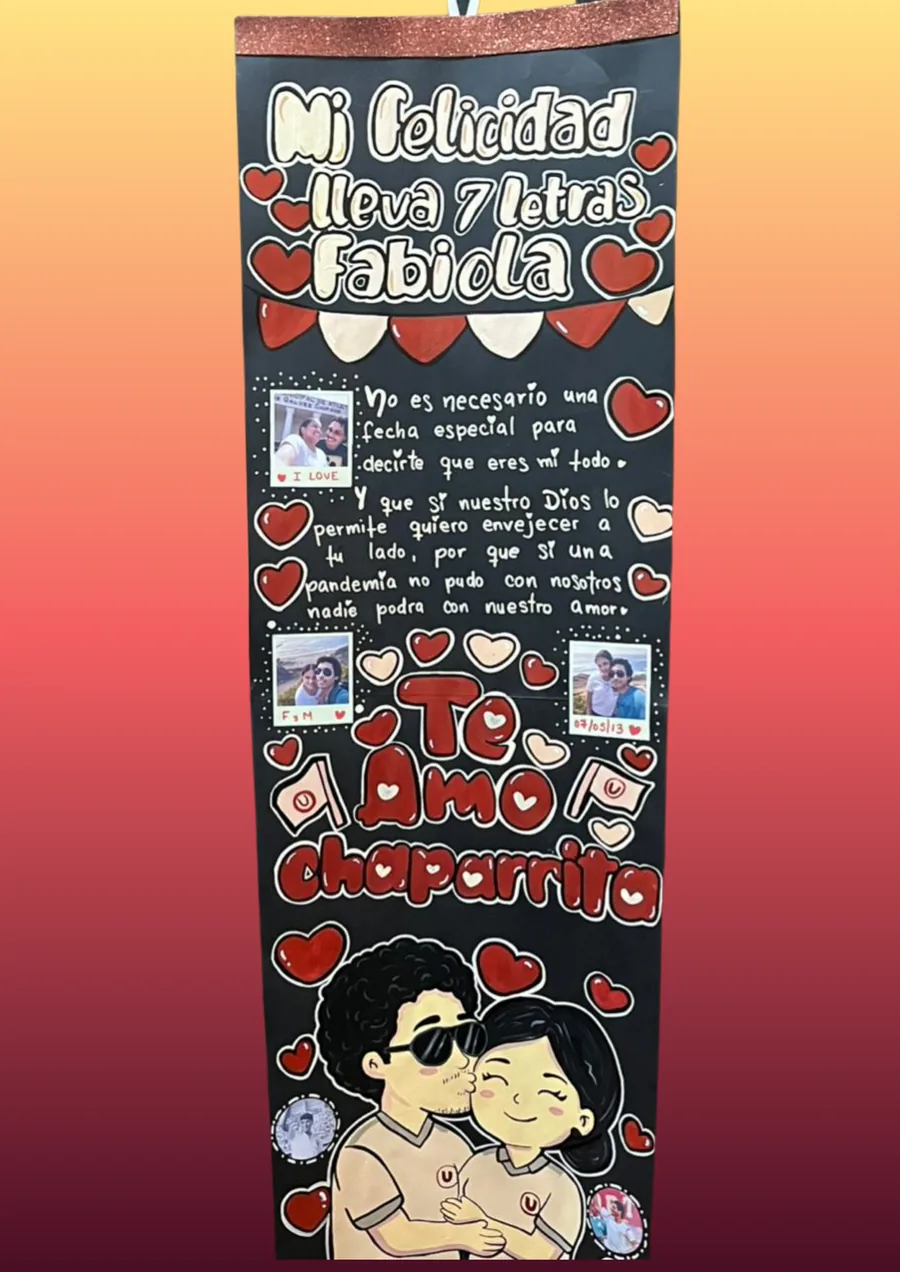 Cartel romántico · Mi felicidad lleva 7 letras
